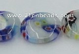 CLG518 16 inches 16mm flat round lampwork glass beads wholesale