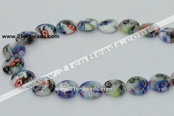 CLG518 16 inches 16mm flat round lampwork glass beads wholesale