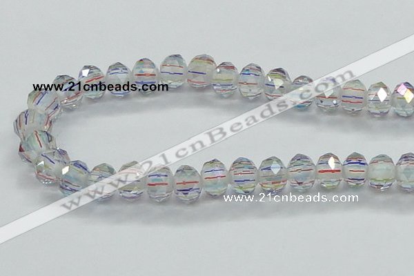 CLG52 13 inches 9*12mm faceted rondelle handmade lampwork beads