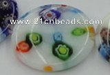 CLG520 16 inches 25mm flat round lampwork glass beads wholesale