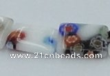 CLG521 16 inches 10*14mm rectangle lampwork glass beads wholesale