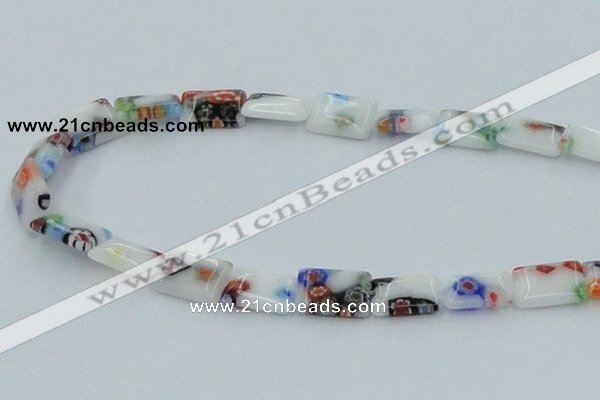 CLG521 16 inches 10*14mm rectangle lampwork glass beads wholesale