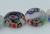 CLG527 16 inches 12mm flat round lampwork glass beads wholesale