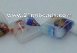 CLG529 16 inches 10*10mm diamond lampwork glass beads wholesale
