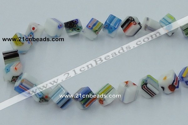 CLG530 16 inches 10*10mm cube lampwork glass beads wholesale