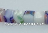 CLG531 16 inches 6*6mm cube lampwork glass beads wholesale