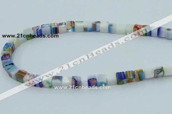 CLG531 16 inches 6*6mm cube lampwork glass beads wholesale