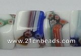 CLG533 16 inches 10*10mm cube lampwork glass beads wholesale