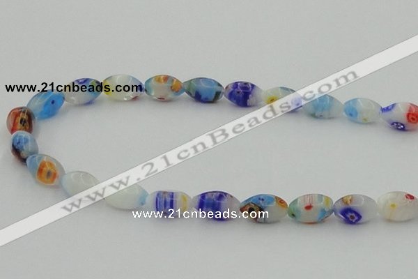 CLG537 16 inches 8*12mm rice lampwork glass beads wholesale