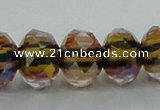 CLG54 13 inches 9*12mm faceted rondelle handmade lampwork beads