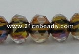 CLG54 13 inches 9*12mm faceted rondelle handmade lampwork beads