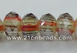 CLG56 13 inches 9*12mm faceted rondelle handmade lampwork beads