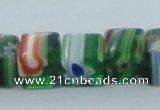 CLG563 16 inches 8*8mm cube lampwork glass beads wholesale