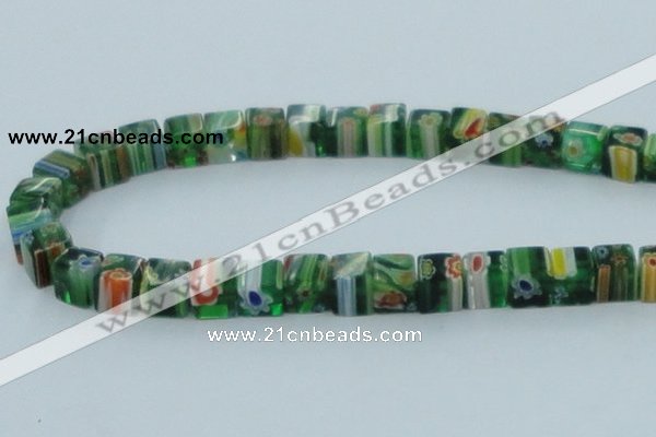 CLG563 16 inches 8*8mm cube lampwork glass beads wholesale