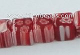 CLG564 16 inches 8*8mm cube lampwork glass beads wholesale