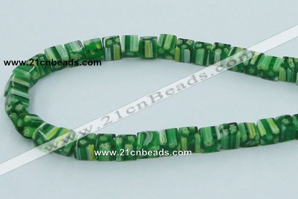 CLG565 16 inches 8*8mm cube lampwork glass beads wholesale