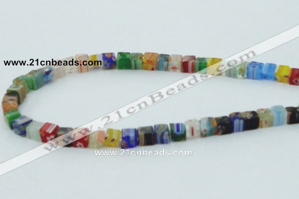 CLG566 16 inches 6*6mm cube lampwork glass beads wholesale