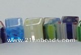 CLG567 16 inches 8*8mm cube lampwork glass beads wholesale