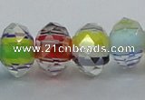 CLG57 13 inches 9*12mm faceted rondelle handmade lampwork beads