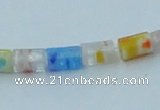 CLG575 16 inches 4*6mm cylinder lampwork glass beads wholesale