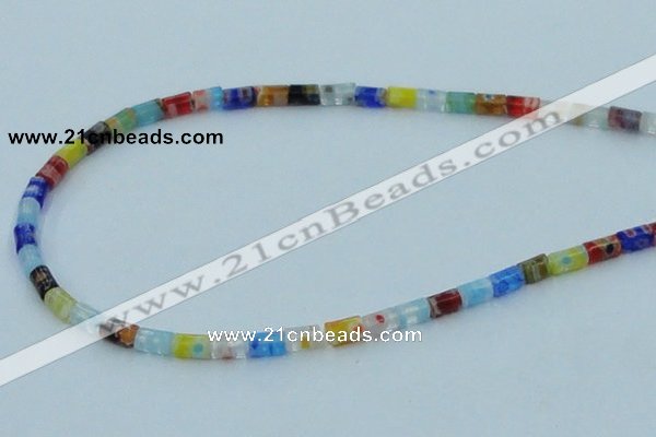 CLG575 16 inches 4*6mm cylinder lampwork glass beads wholesale