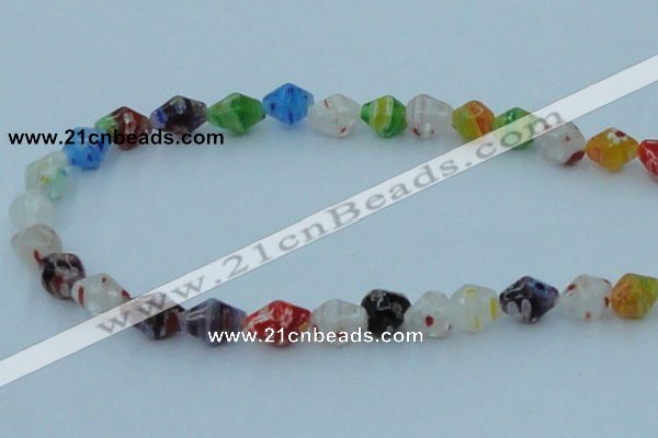 CLG577 16 inches 8*10mm rice lampwork glass beads wholesale