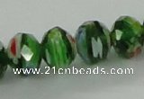 CLG58 15 inches 8*10mm faceted rondelle handmade lampwork beads