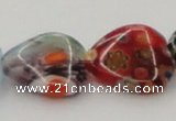 CLG581 16 inches 16*16mm heart lampwork glass beads wholesale