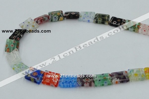 CLG585 16 inches 10*12mm rectangle lampwork glass beads wholesale