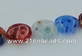 CLG587 16 inches 10mm flat round lampwork glass beads wholesale