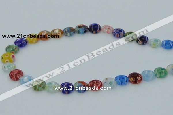 CLG587 16 inches 10mm flat round lampwork glass beads wholesale