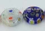 CLG588 16 inches 16mm flat round lampwork glass beads wholesale