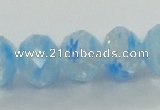 CLG59 15 inches 8*10mm faceted rondelle handmade lampwork beads