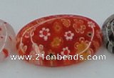 CLG591 16 inches 18*25mm oval lampwork glass beads wholesale