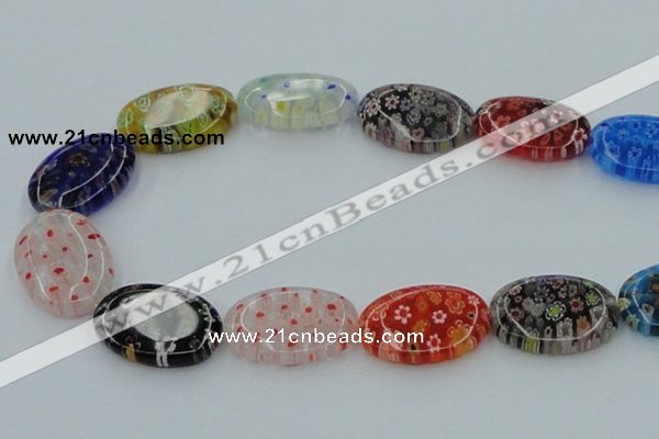 CLG591 16 inches 18*25mm oval lampwork glass beads wholesale