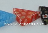 CLG594 16 inches 20*20mm triangle lampwork glass beads wholesale