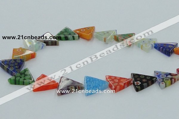 CLG594 16 inches 20*20mm triangle lampwork glass beads wholesale