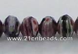 CLG60 15 inches 8*10mm faceted rondelle handmade lampwork beads