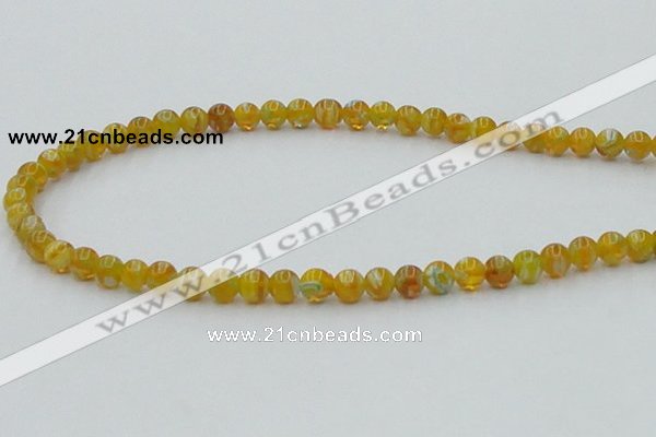 CLG601 16 inches 6mm round lampwork glass beads wholesale