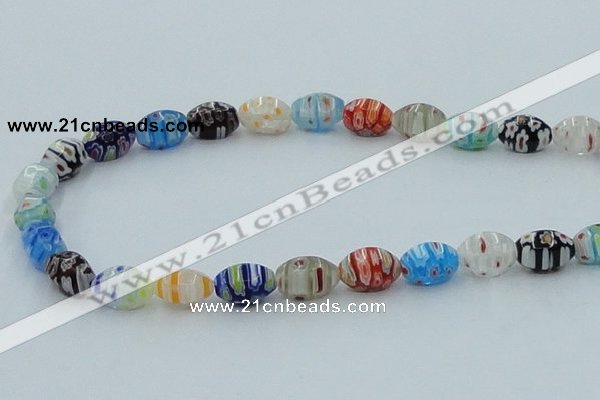 CLG609 5PCS 16 inches 8*12mm rice lampwork glass beads wholesale