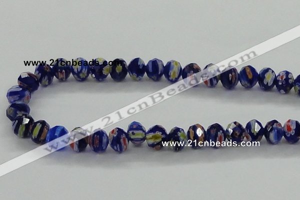 CLG61 15 inches 8*10mm faceted rondelle handmade lampwork beads