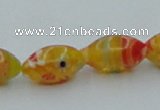 CLG610 5PCS 16 inches 7*12mm rice lampwork glass beads wholesale