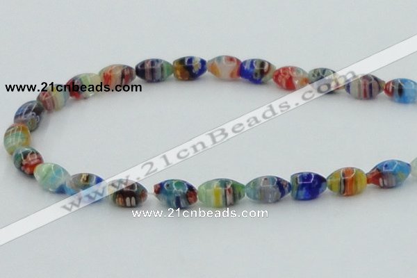 CLG611 5PCS 16 inches 7*12mm rice lampwork glass beads wholesale