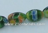 CLG612 5PCS 16 inches 7*12mm rice lampwork glass beads wholesale