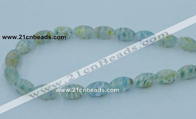 CLG615 3PCS 16 inches 10*16mm rice lampwork glass beads wholesale