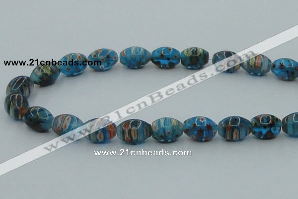 CLG617 3PCS 16 inches 10*16mm rice lampwork glass beads wholesale