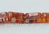 CLG618 5PCS 16 inches 8*10mm rectangle lampwork glass beads wholesale