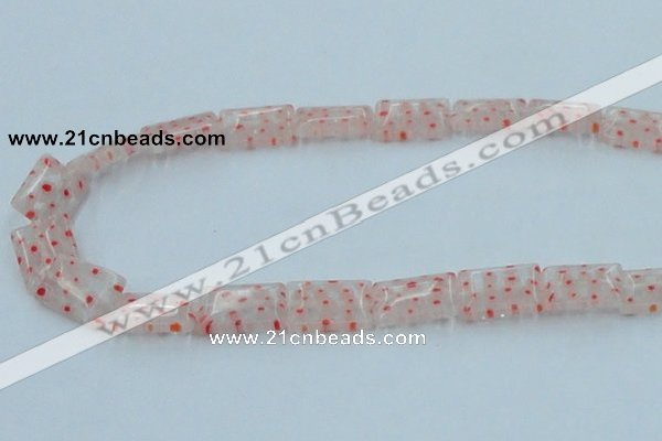 CLG619 5PCS 16 inches 10*14mm rectangle lampwork glass beads wholesale