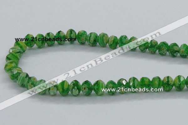 CLG62 15 inches 8*10mm faceted rondelle handmade lampwork beads