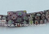 CLG621 5PCS 16 inches 10*14mm rectangle lampwork glass beads wholesale
